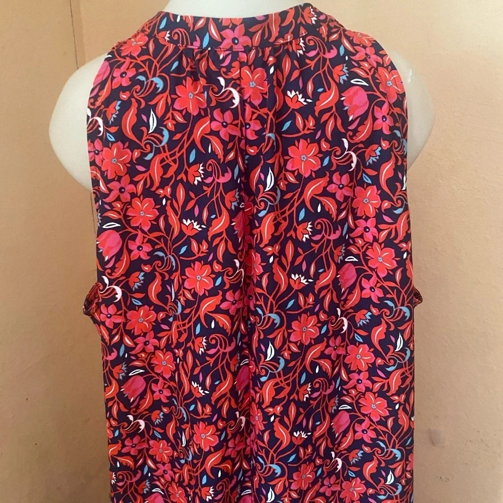 Ann Taylor Red and Blue Floral Dress - Picture 4 of 12